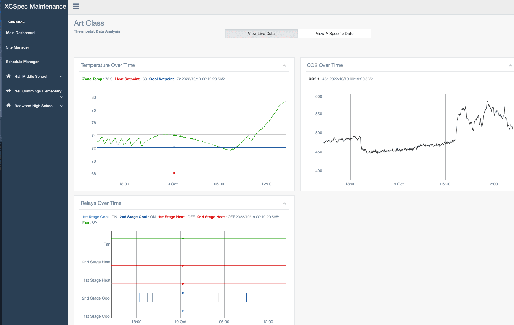 XCSpec Thermostat Portal